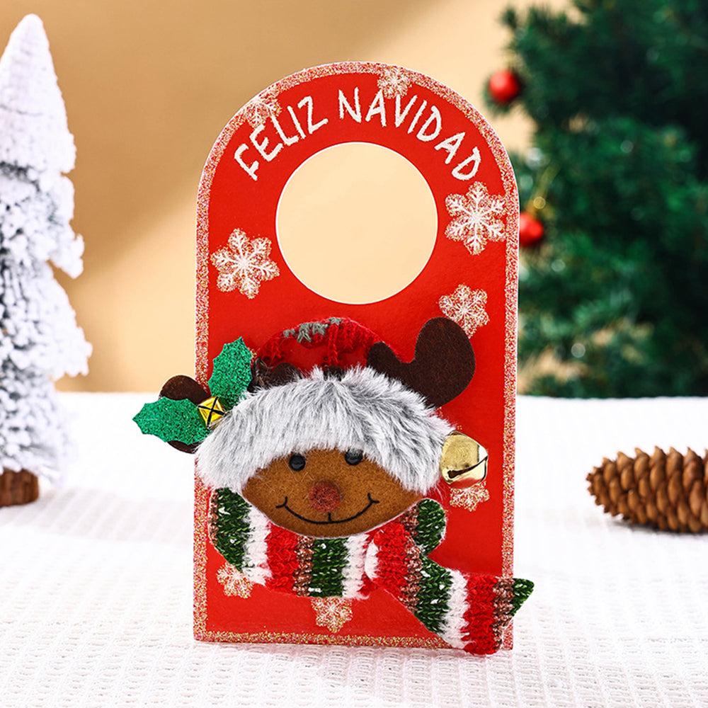 Vintage Merry Christmas Door Knob Hanger-Elk