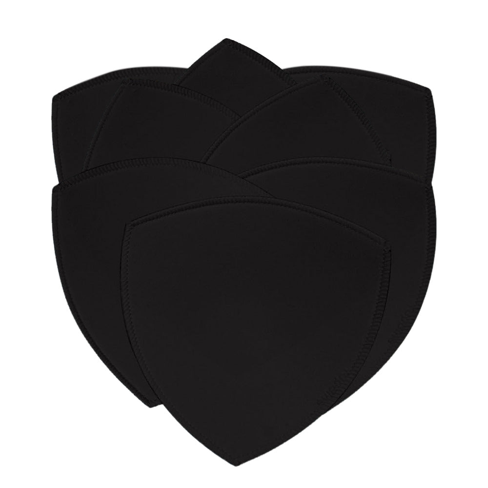 4 Pairs Triangle Replacement Foam Bra Pad Inserts for Sports Bras-Black