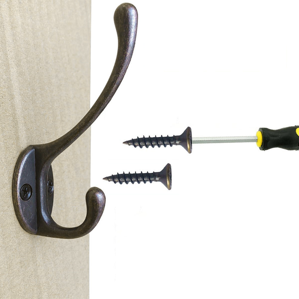 10Pcs Coat Hooks Wall Hooks Mounted Farmhouse Coat Hangers for Bags Caps Keys
