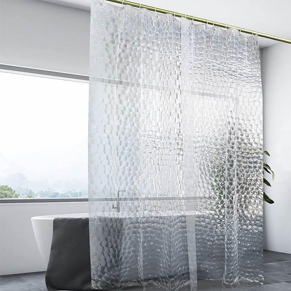 Shower Curtain PEVA Thickened Curtain Liner 180x180cm with Rustproof Grommets and Hooks