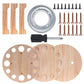 360 Degree Rotating Engineered Wood Floor Fishing Rod Rack Holds 12 Rods