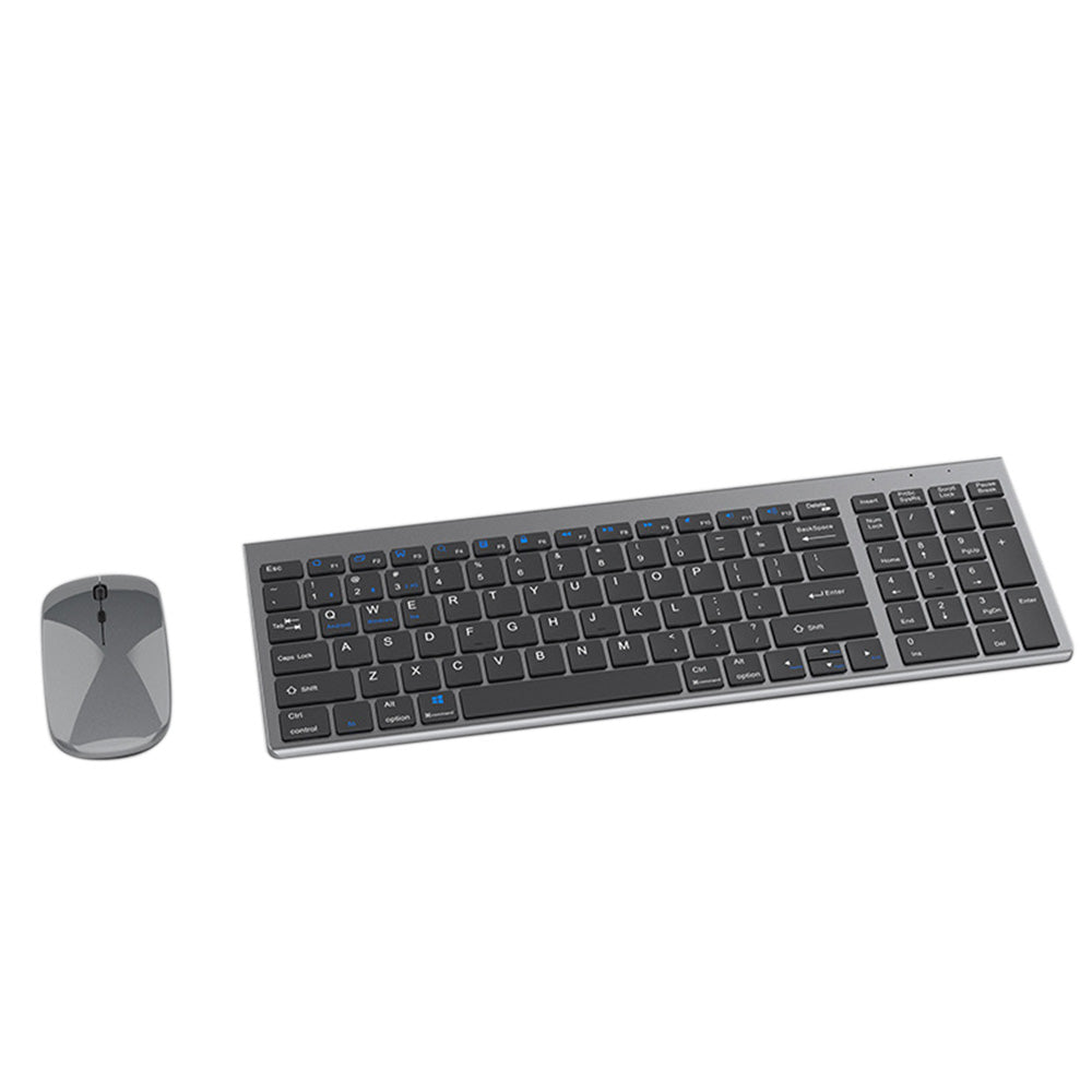 Wireless Keyboard and Mouse Set Triple Modes Bluetooth  Rechargeable For Tablet PC