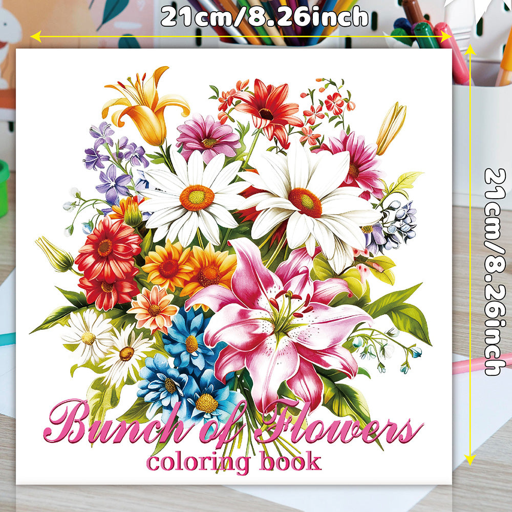 2 Coloring Books with 24 Floral and 24 Butterfly Designs