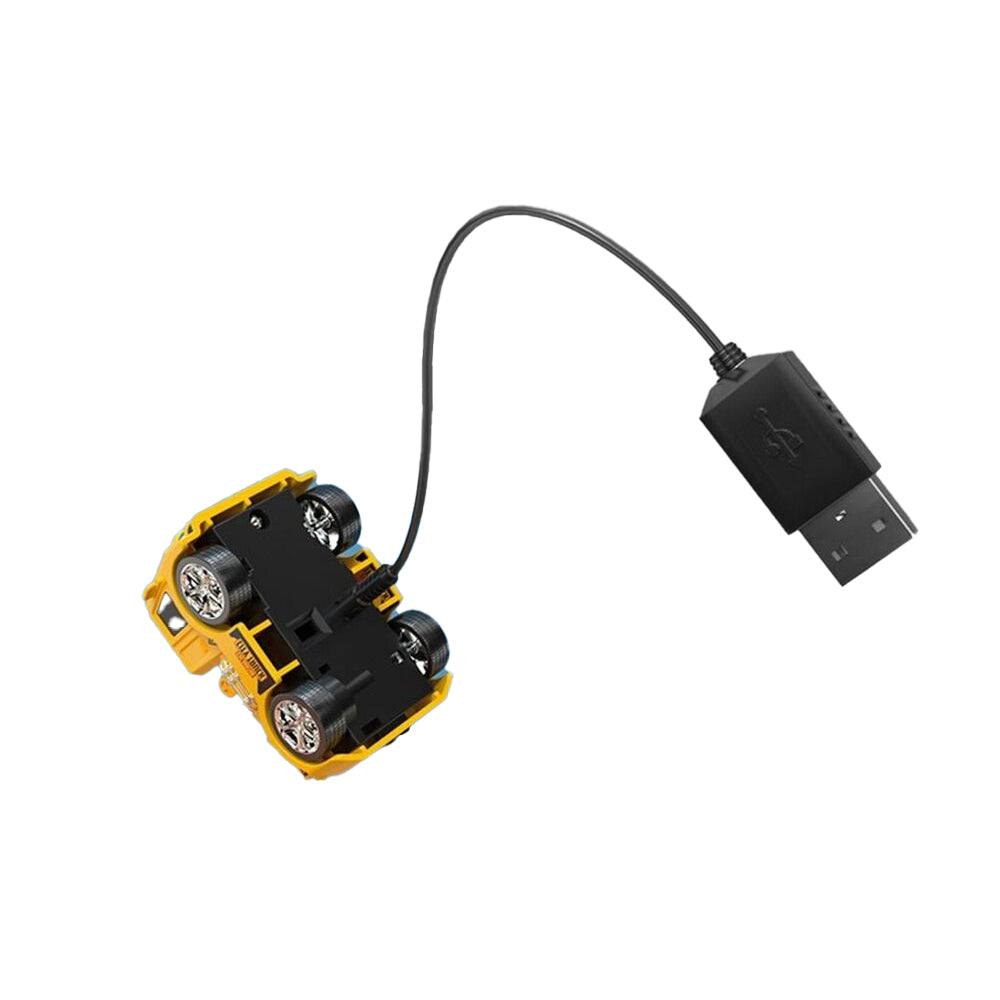2Pcs Mini Remote Control Bulldozer Watch Toy with USB Charging