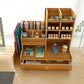 Wooden Desk Organizer with Drawers Art Supplies Storage Desktop Stationary