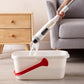 Self-Wringing Mop with 2 Replaceable Sponge Mop Heads and 1 Collapsible Bucket