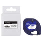 5Pcs 12mm White on Black PET Label Maker Tape Compatible for Dymo Printers