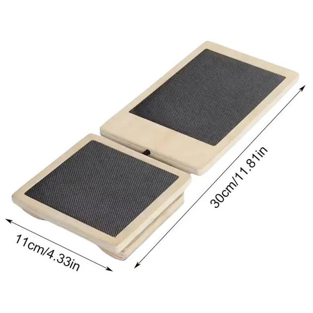 2Pcs Wooden Non-Slip Foot Strengthener Trainer Ankle Balance Board