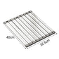 Dish Rack Drying Drainer Stainless Steel Over Sink Rack Foldable Dish Drainer for Kitchen