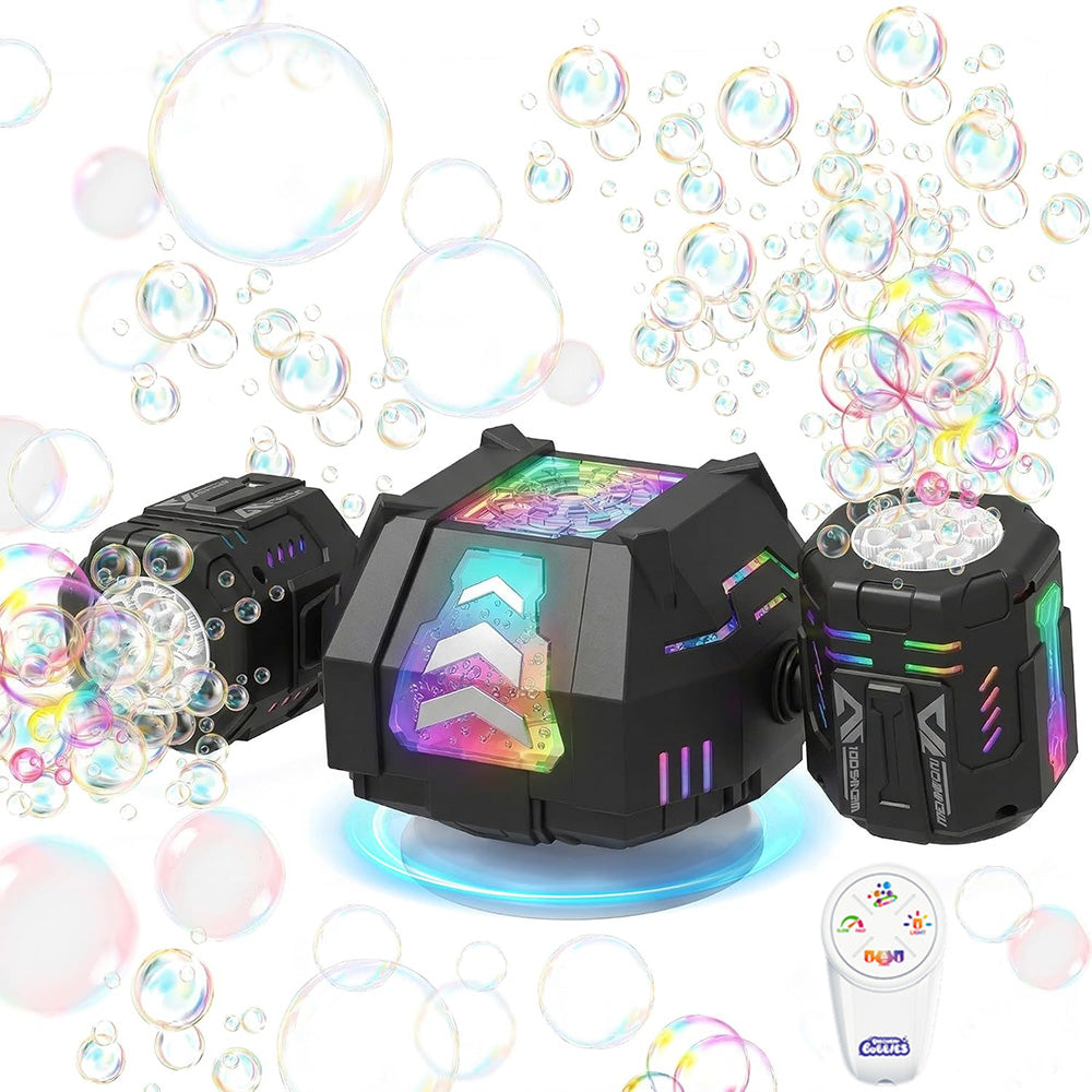 Rechargeable Bubble Machine with RGB Lights for Parties Weddings Events