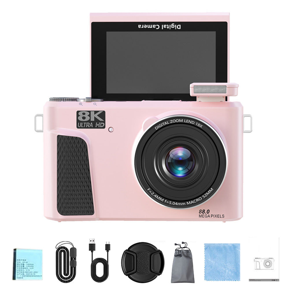 Digital Camera with Flip Screen WIFI Remote Control Vlogging Camera