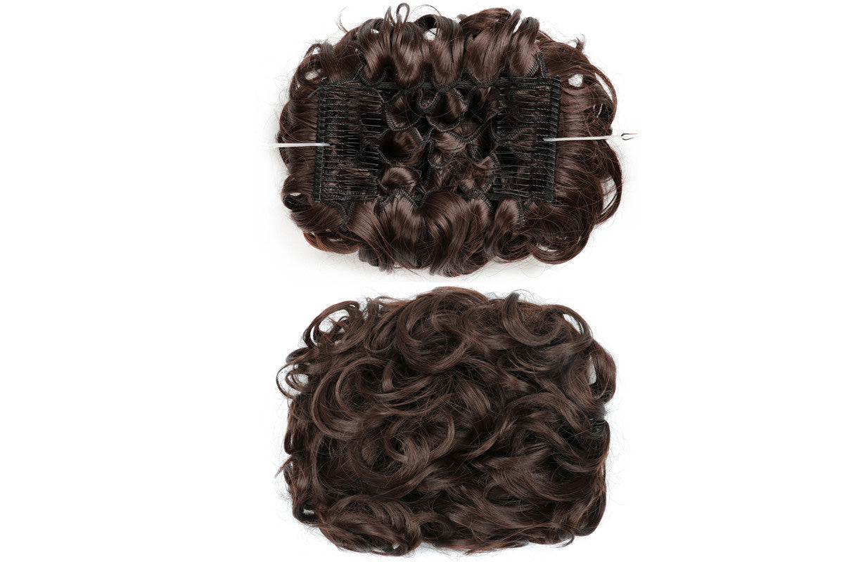 Curly Hair Bun Extension Messy Bun Hairpiece for Instant Updo