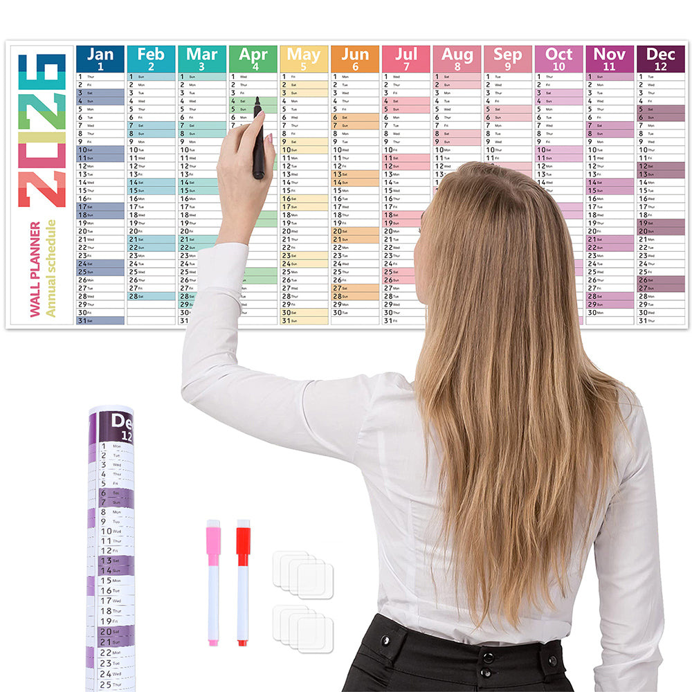 2026 Wall Calendar Large Poster Hanging Calendar School Office Supplies Daily Planner
