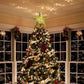 Glittery Gold Star Christmas Tree Topper with 6 Projection Effects