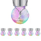 6 Pack Decorative Hanging Solar Garden Lights Cracked Glass Ball Lanterns for Yard Patio Fence Tree Umbrella
