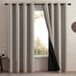 Blackout Curtain Panel with Black Liner Heat & Light Blocking Drapes