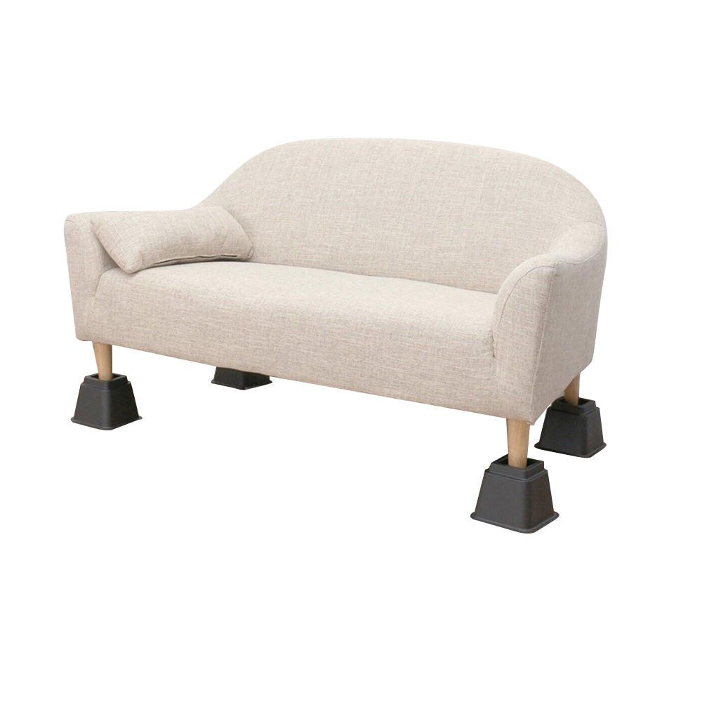 Set of 4 Risers Heavy Duty Bed Chair Risers Feet Leg Lift Furniture Extra Raiser Stand