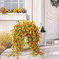 2Pcs Artificial Flowers Outdoor Hanging Faux Floral Decor for Planter Basket Window Box