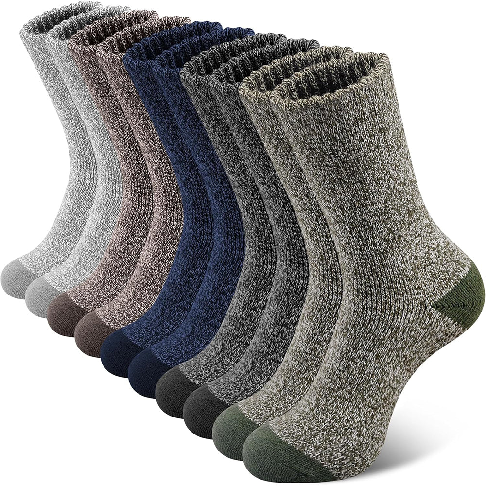 5 Pairs Winter Warm Thermal Wool Hiking Socks for Men