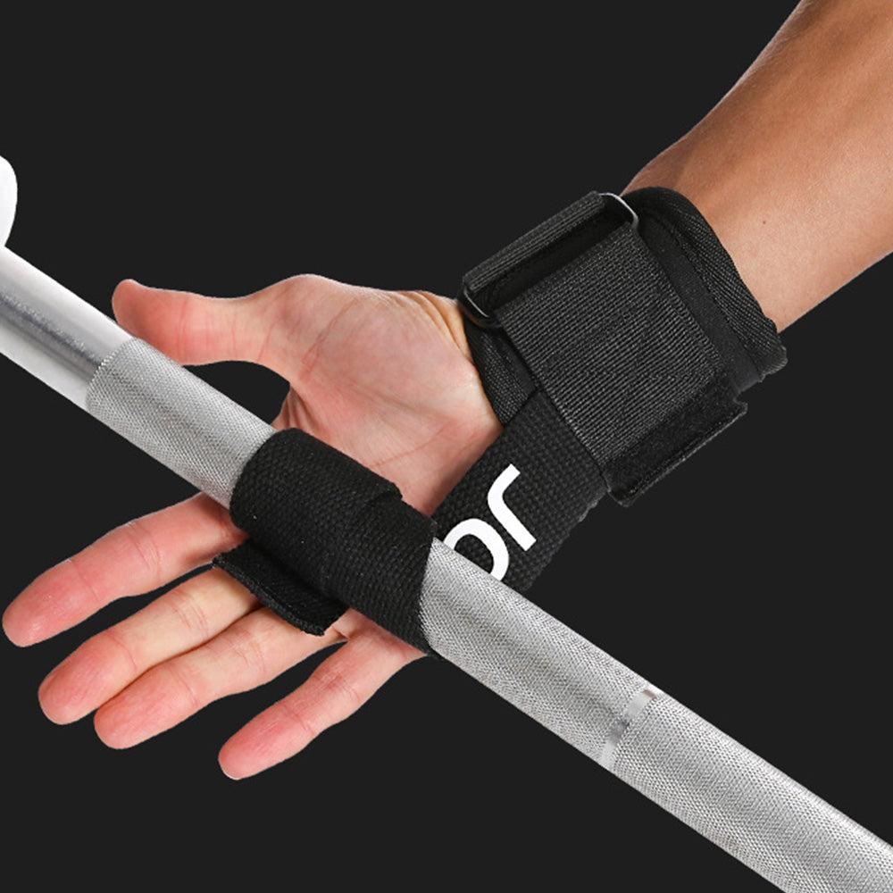 2PCS Weight Lifting Wrist Bar Straps Pull-up Support Strap Grip Strength Band