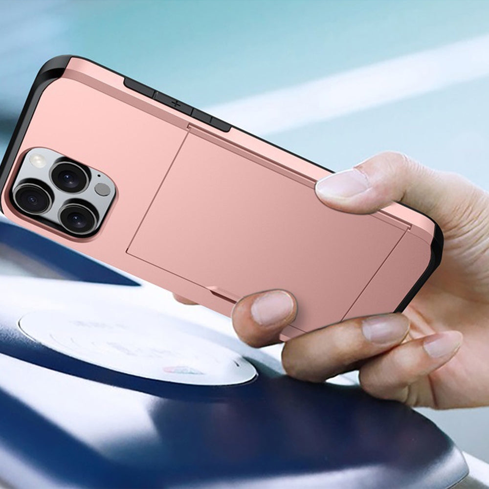Shockproof Phone Cover Case With Card Holder For iPhone 16 Pro