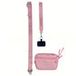 2-in-1 Phone Crossbody Strap Clear Window Card Wallet Pouch Travel Adjustable Shoulder Strap Bag