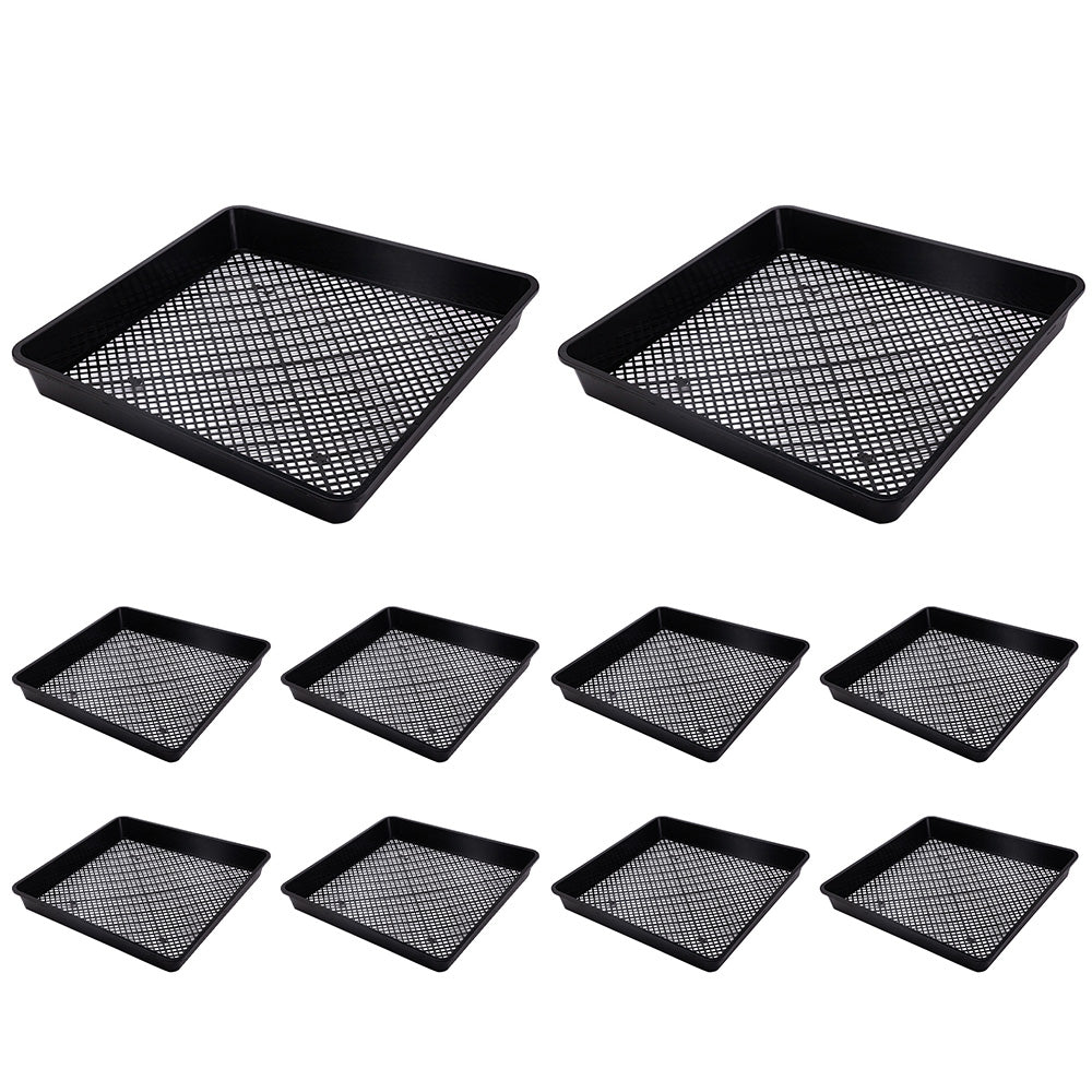 10 Pack Seedling Tray Fine Holes Plant Propagation Seedling Hydroponic Square