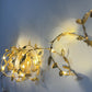 2Pcs 2M 20LEDs Golden Leaves String Lights for Home Xmas Wedding Decor