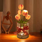 Tulip Flower Lamp Valentine Day Gifts 3 Color Dimming Night Light