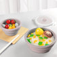 4Pcs Collapsible Food Storage Containers with Lid Microwave Freezer Security