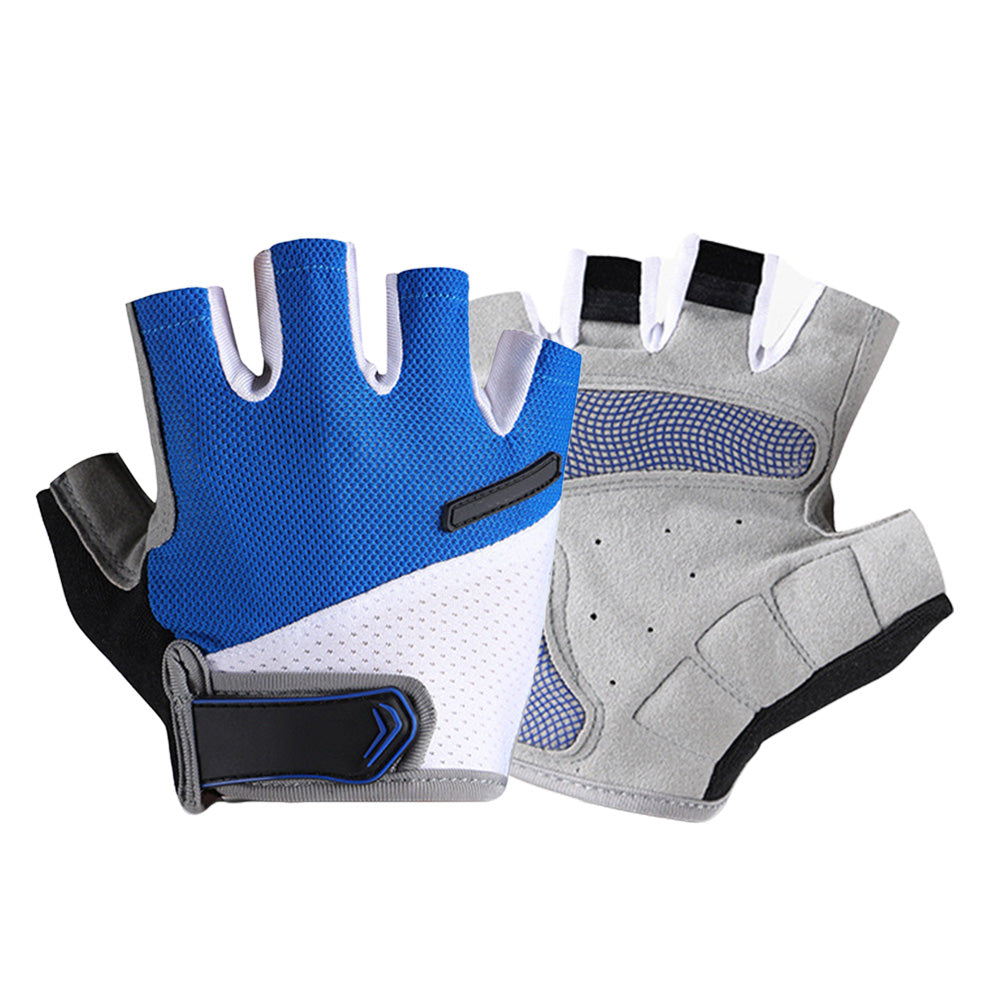 1 Pair Cycling Half Finger Bike Gloves With Anti Slip Pad For Unisex