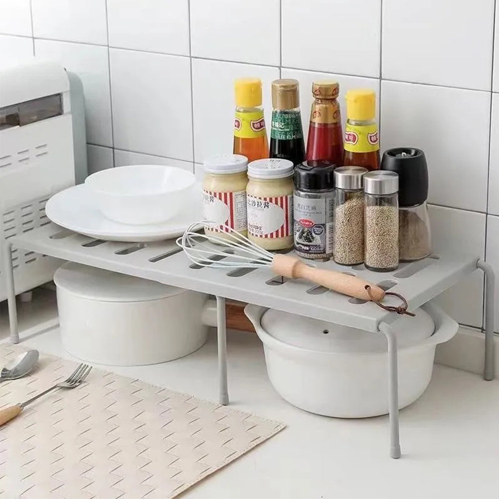 Expandable Cupboard Pantry and Home Storage Shelf Rack
