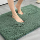 Extra Soft Absorbent Bathroom Rug Machine Washable Bath Mat for Bathroom Floor-Green