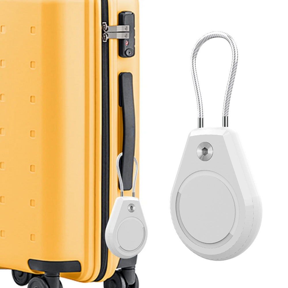 Lock Tracker Case with Steel Cable Hard Shell Protector for AirTag Keychain Luggage