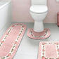 4Pcs Shaggy Mat Set Plush Bathroom Floor Mats Toilet Mat