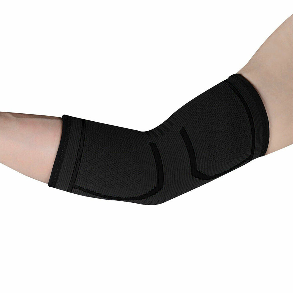 2Pcs Elbow Compression Sleeve for Tennis Golfer's Elbow Weightlifting Unisex-Black