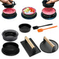 Smash Burger Press Kit With Stuffed Mold And Cast Iron Burger Press And Sauce Brush