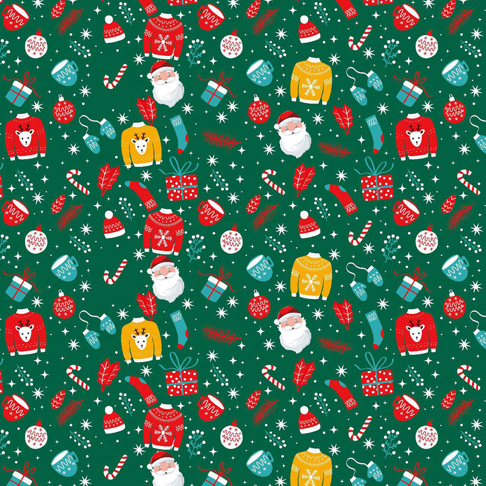 10Pcs Christmas Wrapping Paper Christmas Present Wrap Rolls Cute Traditional Xmas Wrap Paper
