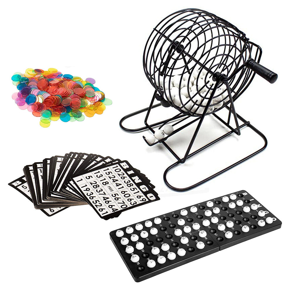 2Pcs Metal Bingo Game Machine with Bingo Cards