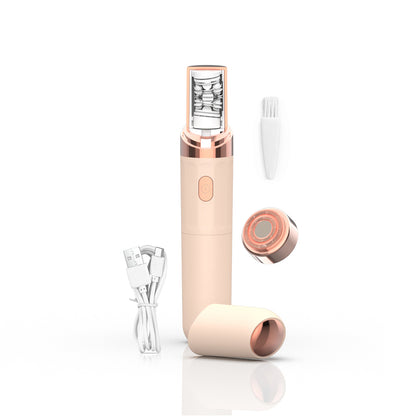 Electric Hair Epilator USB Rechargeable Hair Removal Lipstick Style Hair Remover