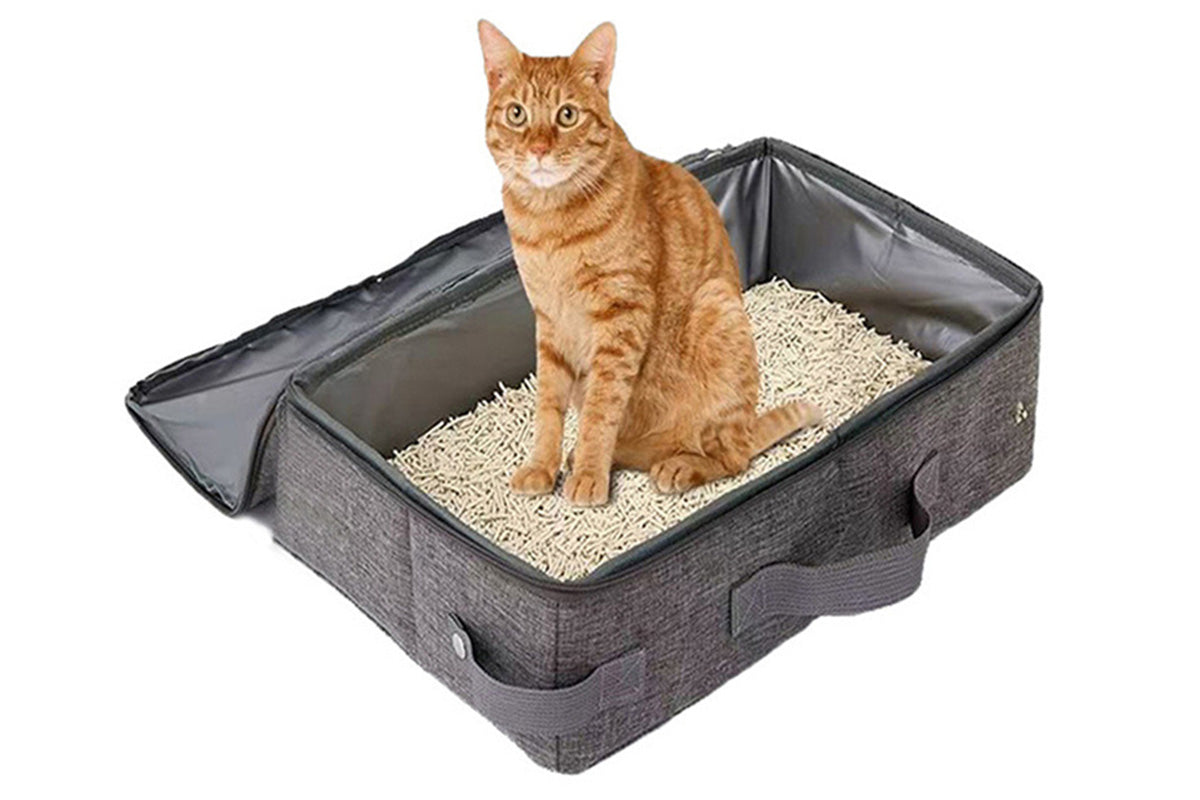 Foldable Portable Travel Litter Box for Cats Waterproof Lightweight & Easy to Clean