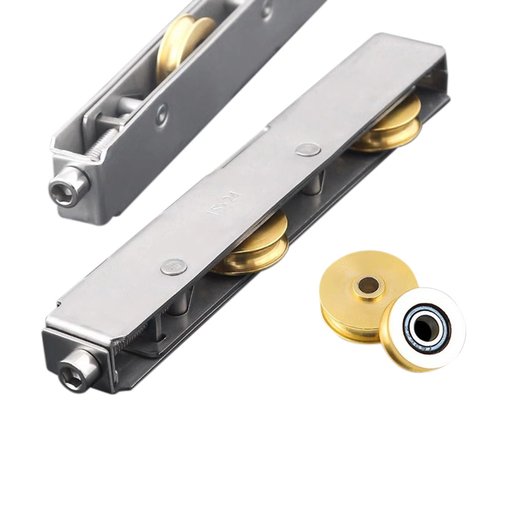 2 PCS Stainless Steel Sliding Door Roller Durable Bottom Guide Wheel for Glass Door