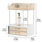 4 Tier Cosmetics Storage Organizer Large Capacity 2 Drawers for Skincare and Makeup