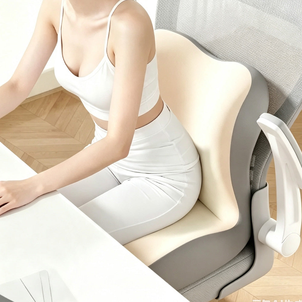 Ergonomic Anti Slip Seat Cushion for Supporting Back and Butt for Home Office Car