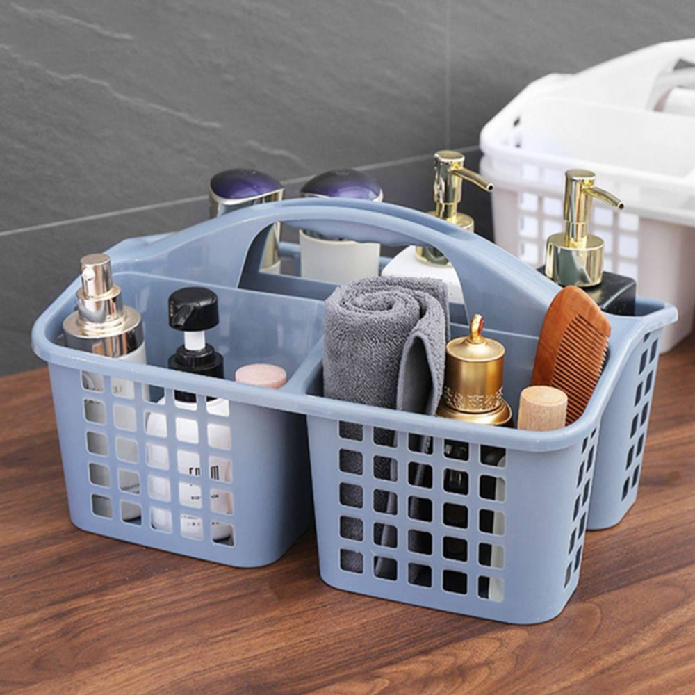 4 PCS Shower Caddy with Handle 3 Compartments Plastic Organizer Basket for Bathroom Kitchen