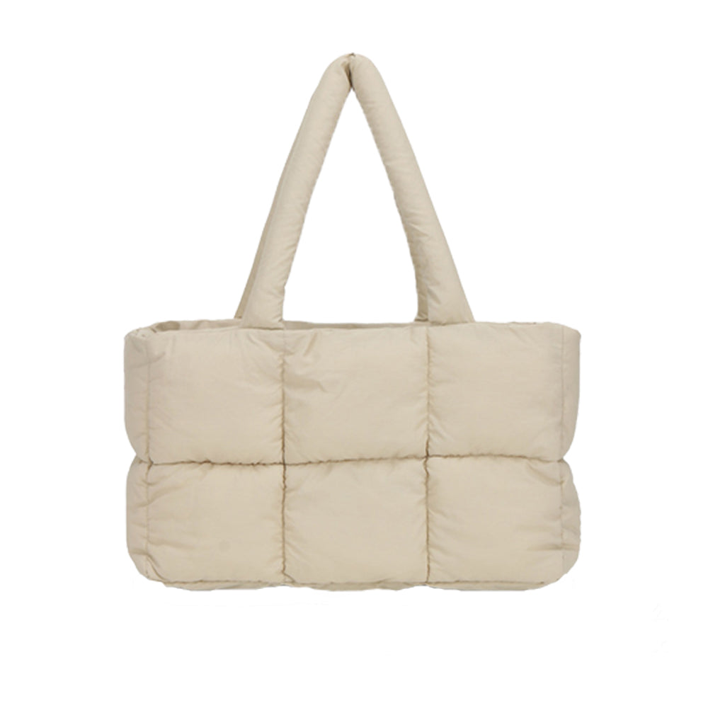 Puffer Tote Bag Large Quilted Puffy Handbag Lightweight Satchel Purse