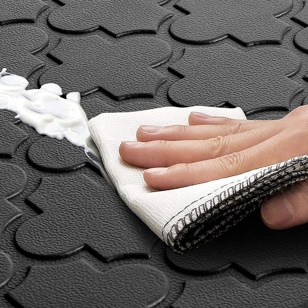 Cushioned PVC Floor Mat for Kitchen and Office-Black