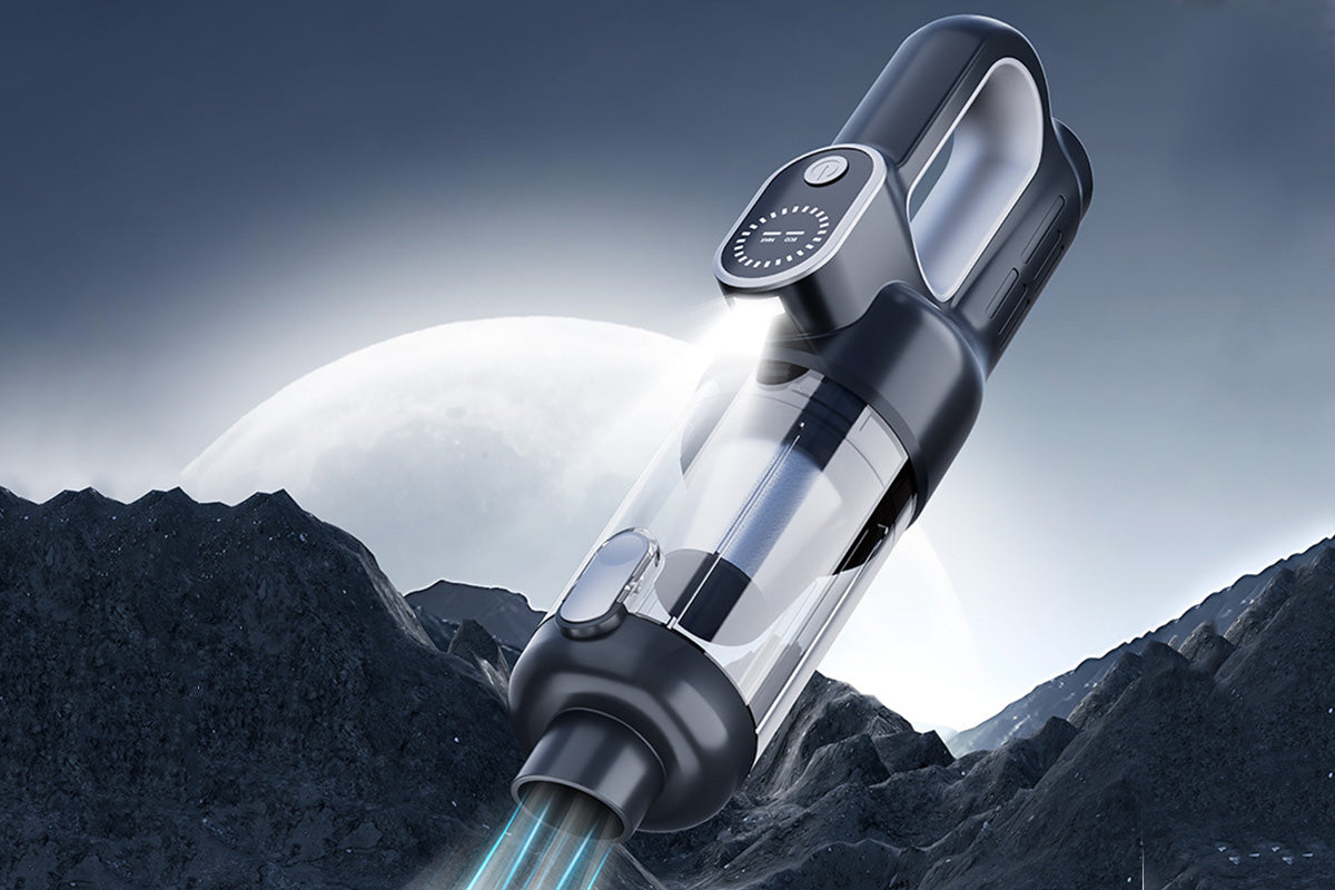 2-In-1 Cordless Car Vacuum and Air Duster Handheld Vacuum Cleaner with LED Light