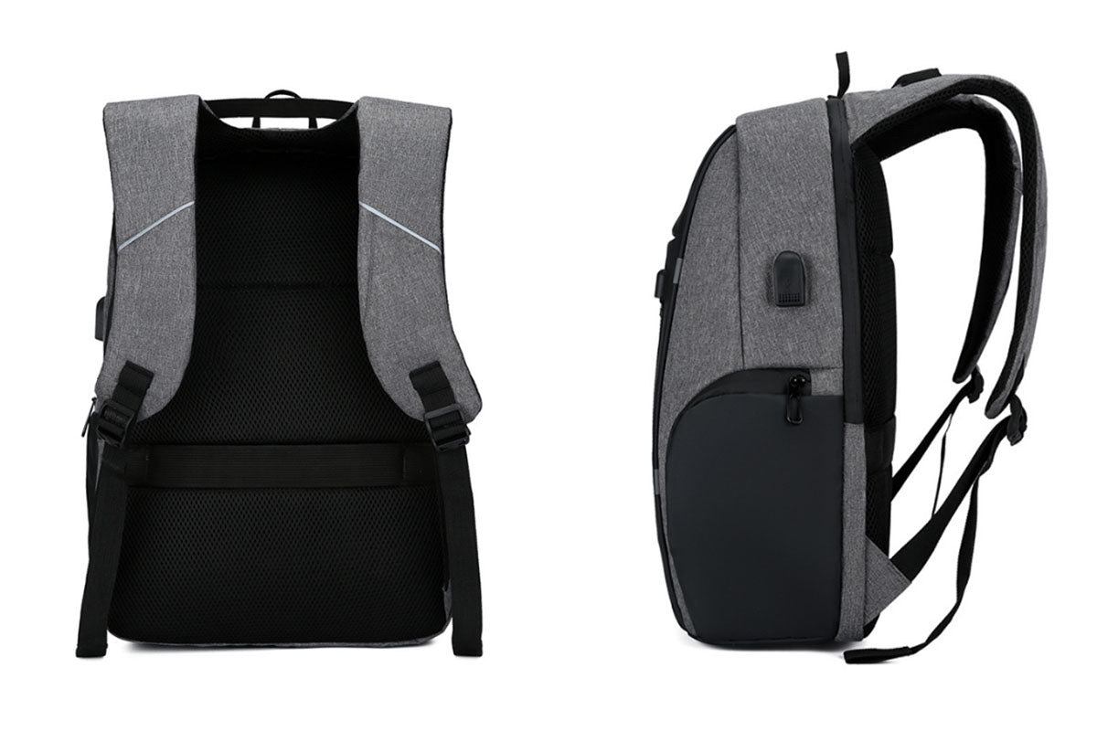 Reflective Laptop Backpack with USB Charging Port Anti-thief Travel Business Backpack