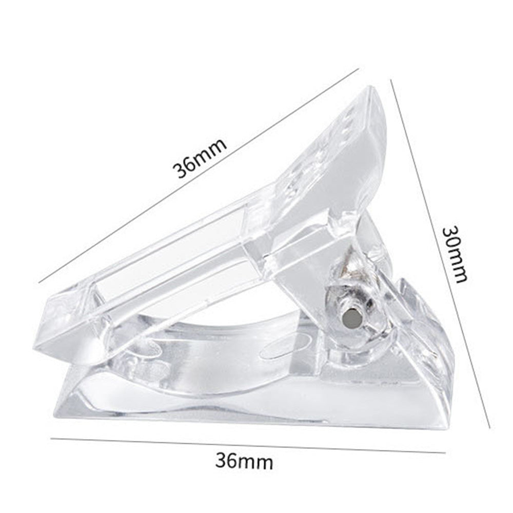 10 Piece Clear Durable Nail Tips Clips for Home and Salons